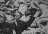 Концентрационен лагер Дахау - трупове на убити затворници; април 1945 г. след освобождаването на лагера (IPN)